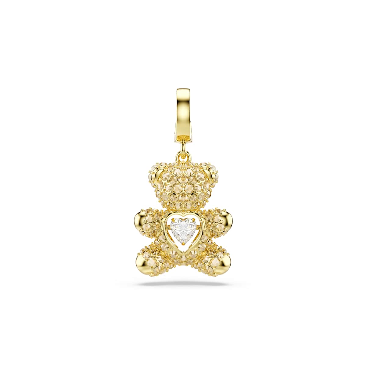 Swarovski Idyllia Charm, Mixed Cuts, Teddy, Gold Tone, Gold-Tone Plated