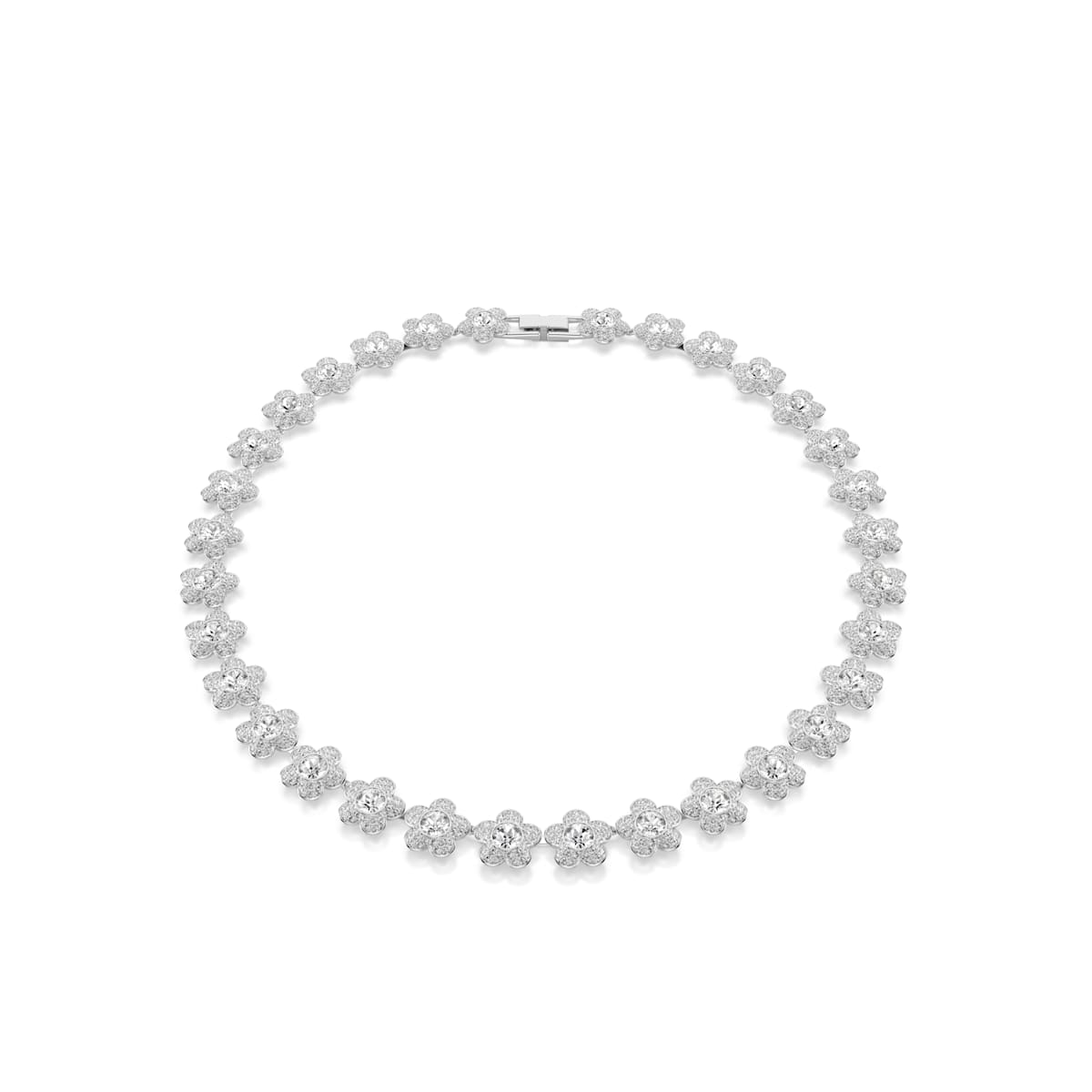 Swarovski Ariana Grande x Swarovski Necklace, Round cut, Flower, White, Rhodium plated
