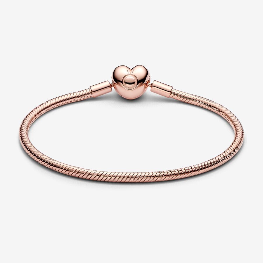 Pandora Moments Heart Clasp Snake Chain Bracelet