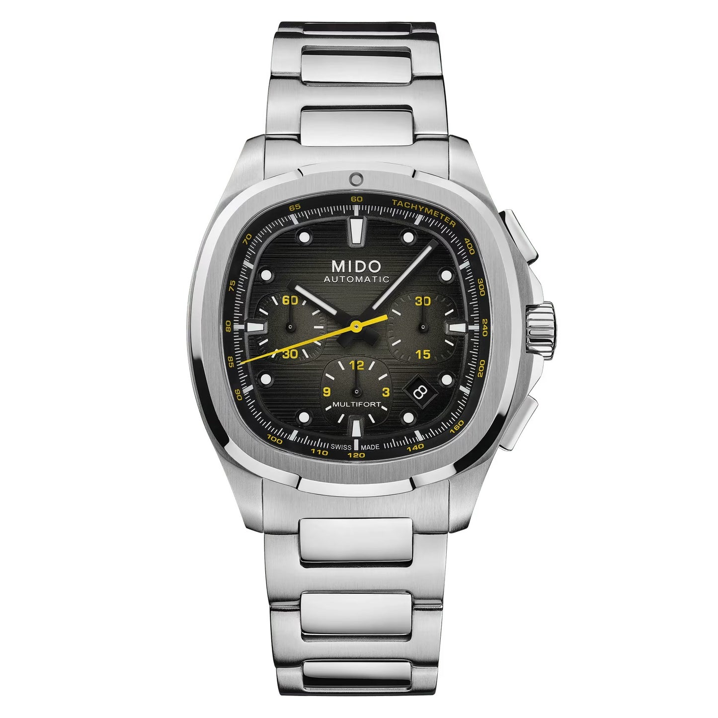 Mido Mulltifort TV Chronograph Black Dial - Stainless Steel Watch - 42 X 41.2mm