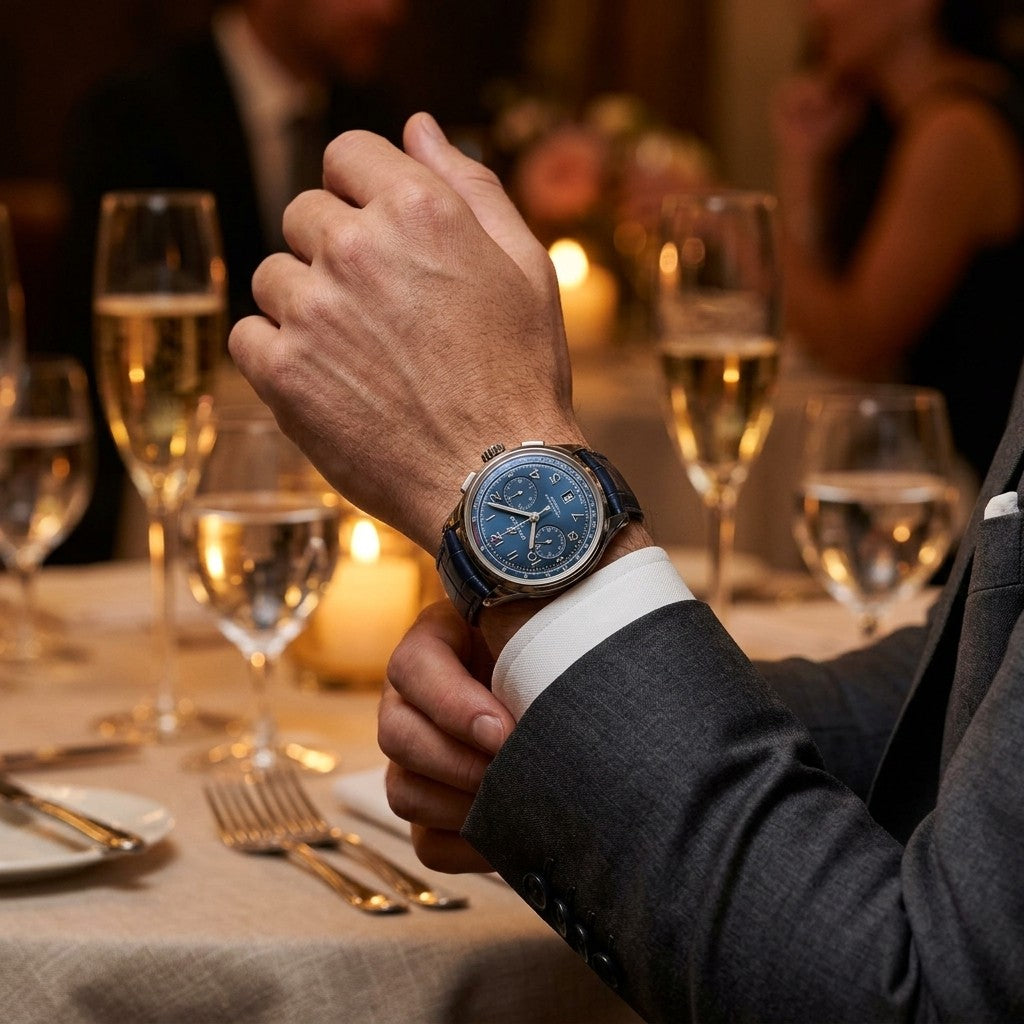 Breitling Premier B01 Chronograph 42 — Blue Dial — lifestyle