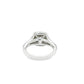 14k white gold split band 1.30ctw Engagement ring cushion halo