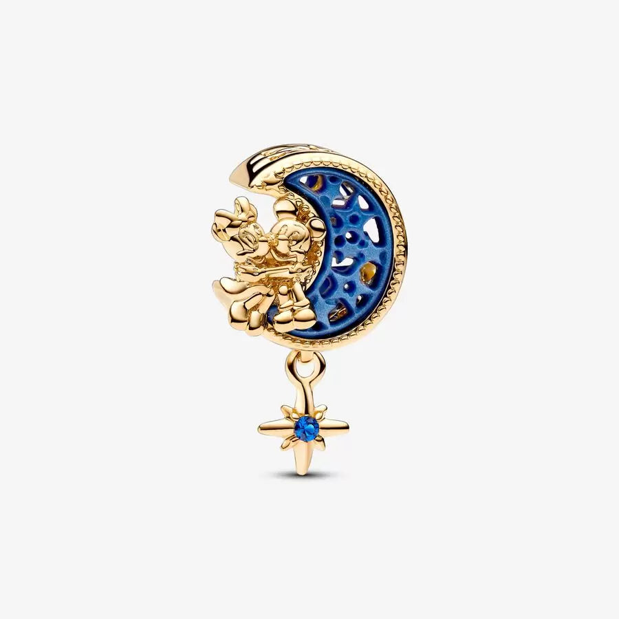 Disney Mickey Mouse & Minnie Mouse Crescent Moon Charm – Monica Jewelers