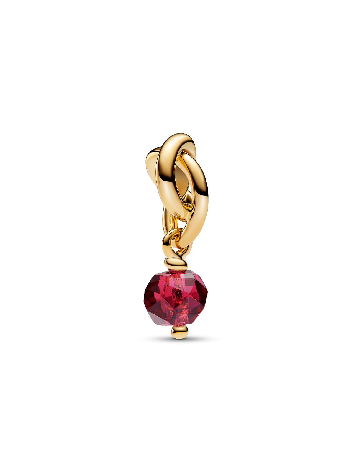 Pandora Faceted True Red Eternity Circle Dangle Charm