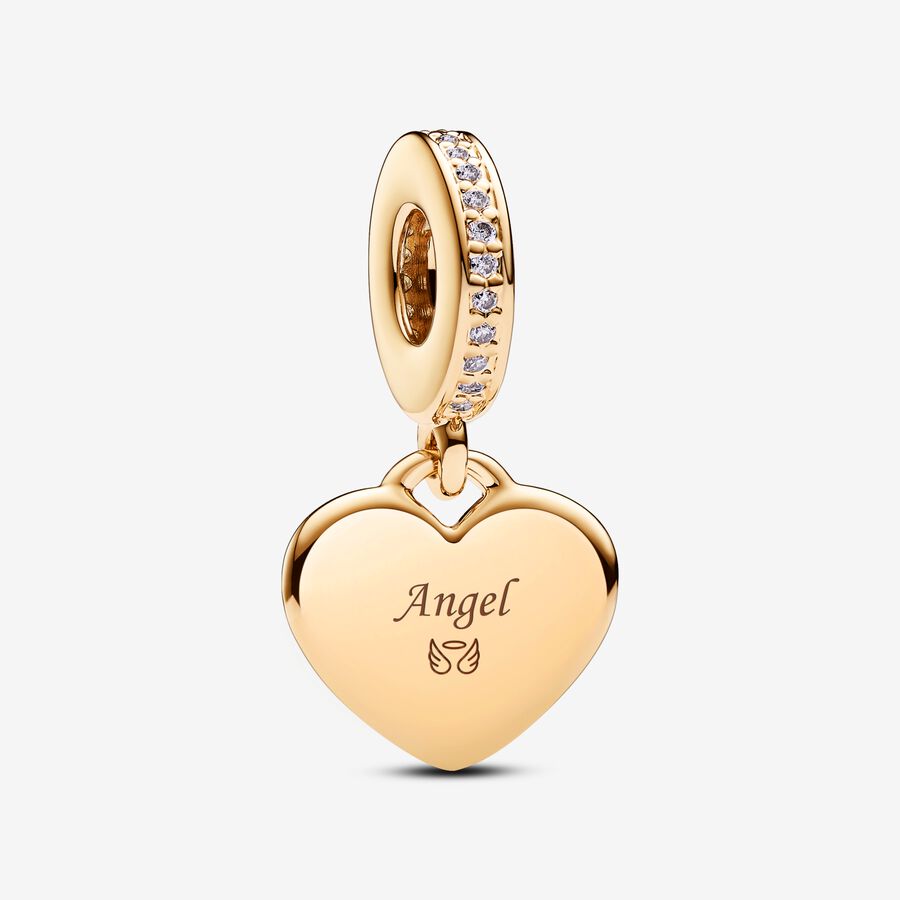 Engravable Heart Tag Dangle Charm