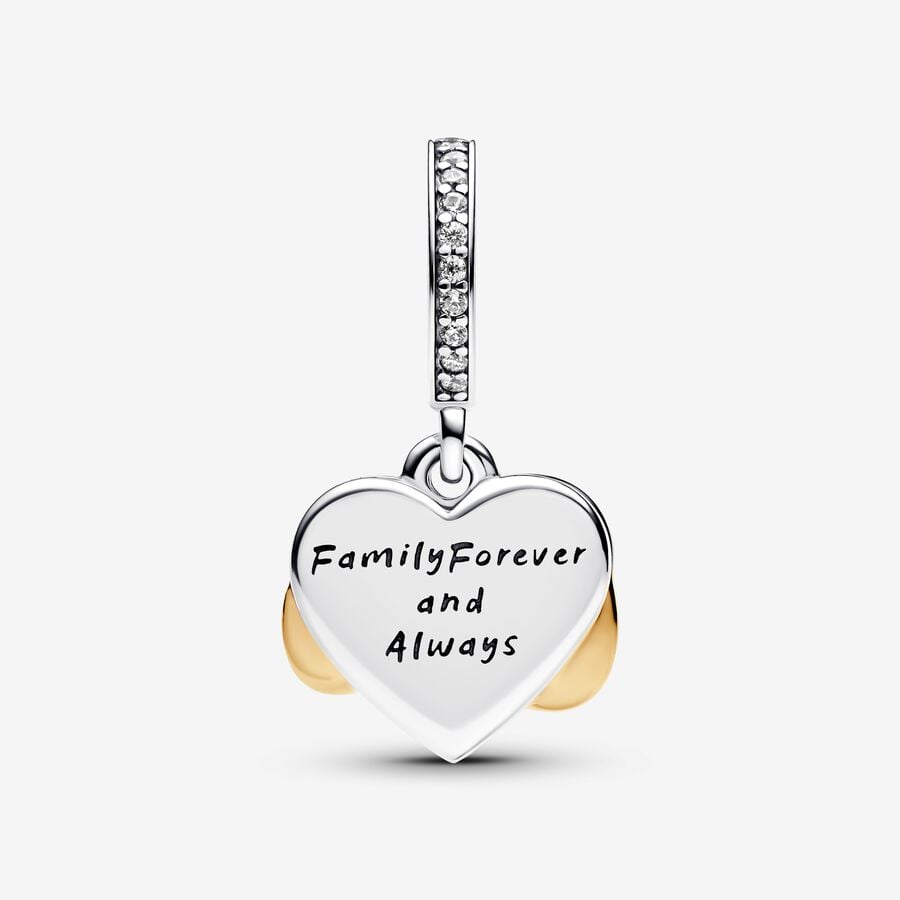 Sparkling Infinity Heart Dangle Charm