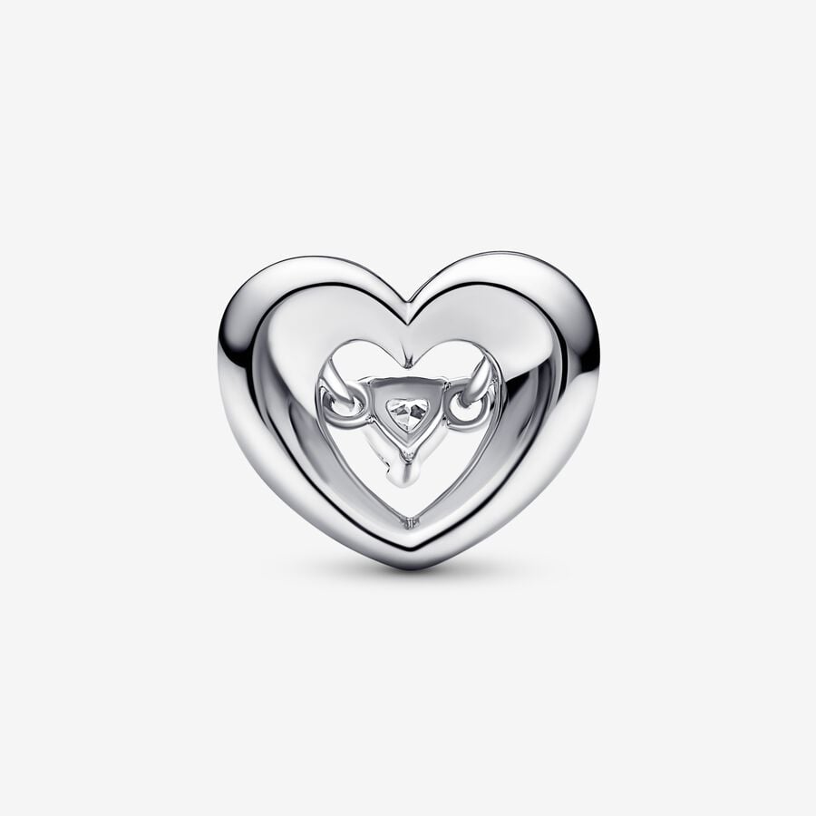 Radiant Heart & Floating Stone Charm