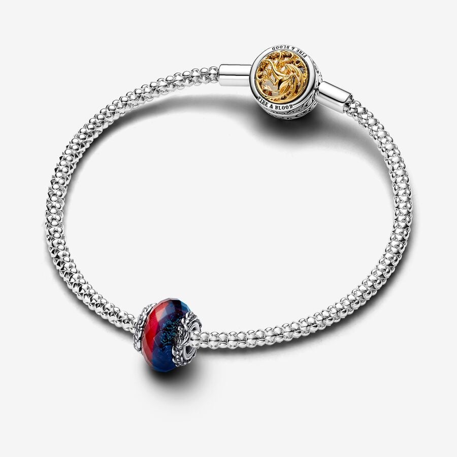 Game of Thrones Ice & Fire Dragons Dual Murano Glass Charm