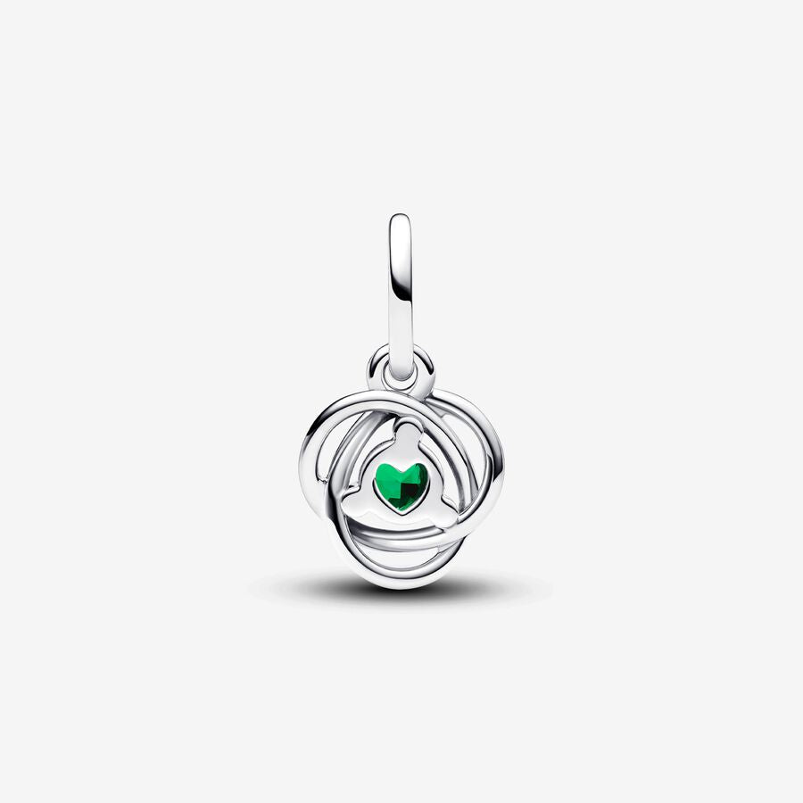 Green Eternity Circle Dangle Charm