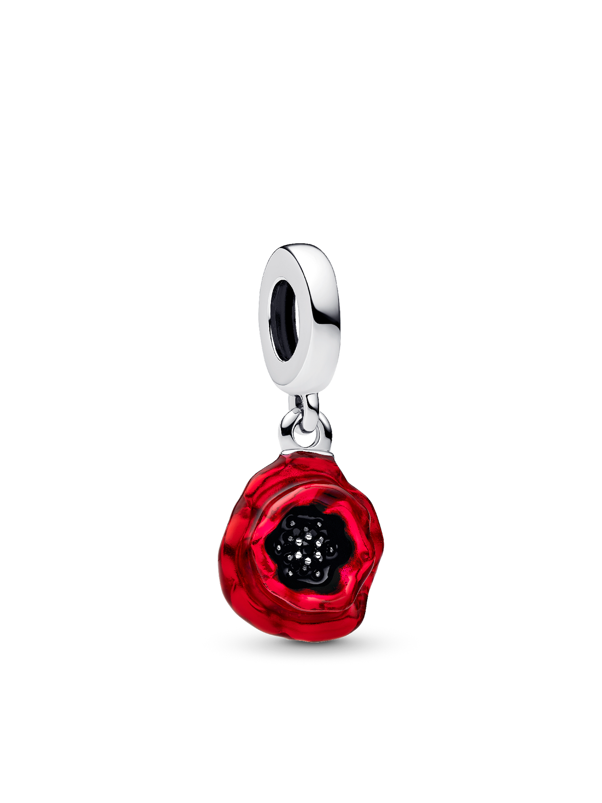 Pandora Red Flower Dangle Charm