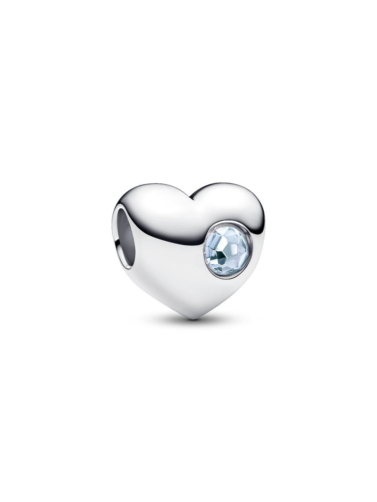 Pandora Engravable Sea Aqua Blue Stone Heart Charm
