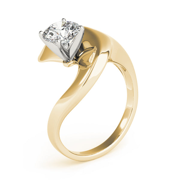 Solitaire Swirl Engagement Rings