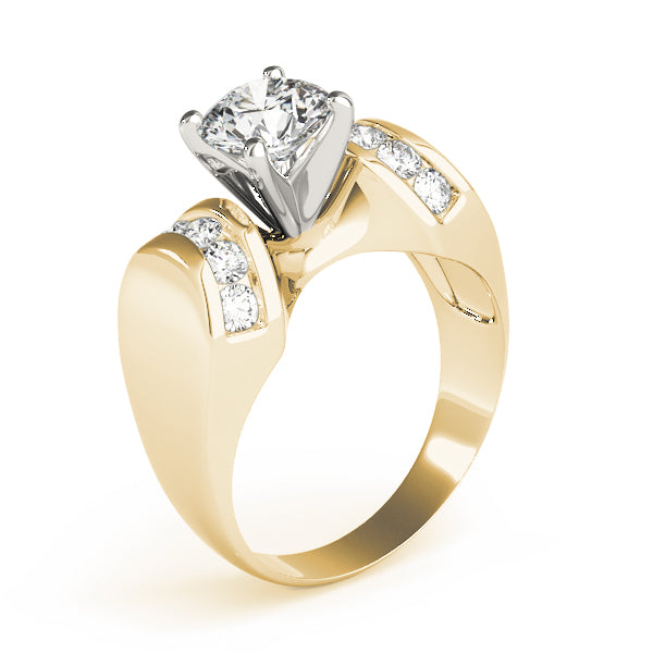 Channel Set Multirow Engagement Ring