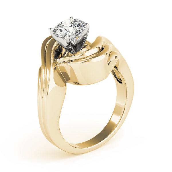 Swirl Solitaire Engagement Rings