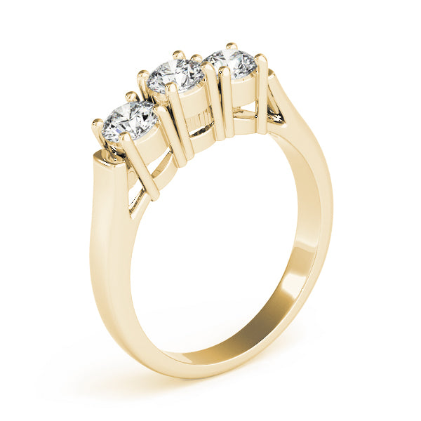3-Stone Prong Set Wedding Bands