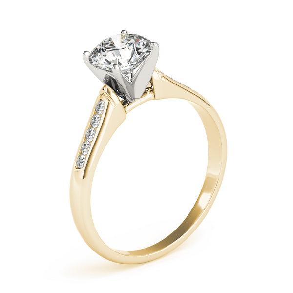 Channel Set Single Row Engagement Ring