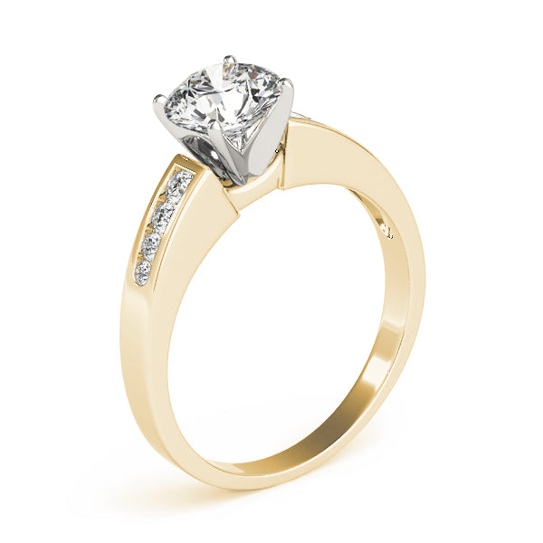 Single Row Channel Set Engagement Ring