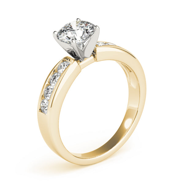 Single Row Channel Set Engagement Ring