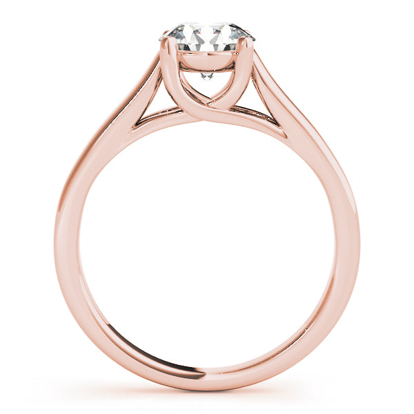 Round Trellis Solitaire Engagement Ring