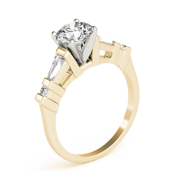 Fancy Shape Baguette Round Engagement Ring