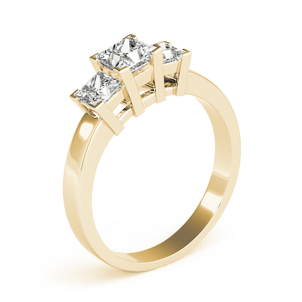 3-Stone Princess Cut Engagement Ring