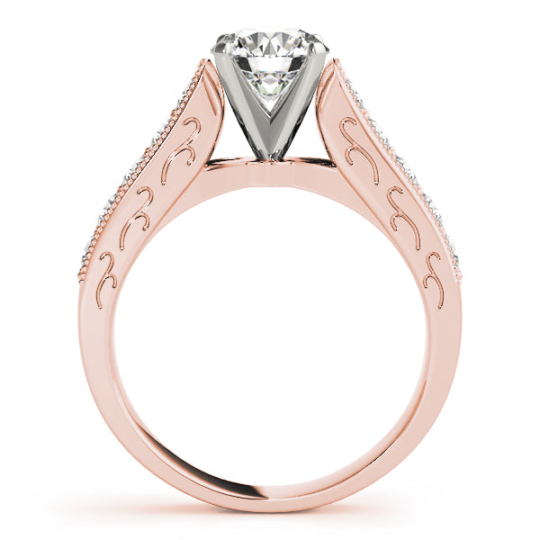Antique Prong In Channel Migrain Filigree Engagement Ring