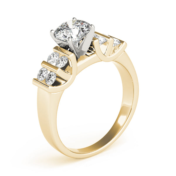 Multirow Bar Set Engagement Ring