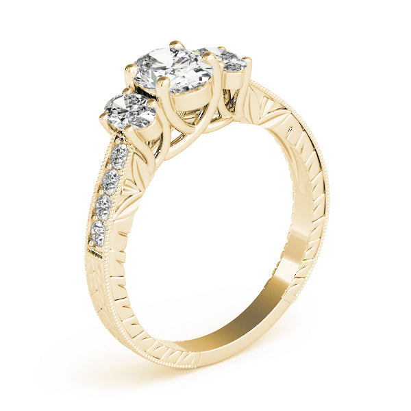 ENGAGEMENT RINGS 3 STONE OVAL