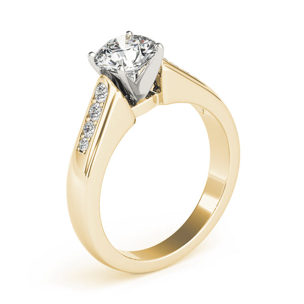 Single Row Channel Set Engagement Ring