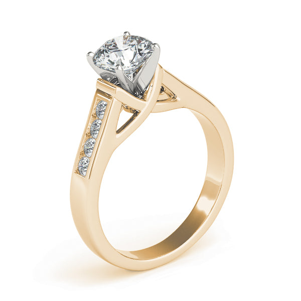 Channel Set Single Row Engagement Ring