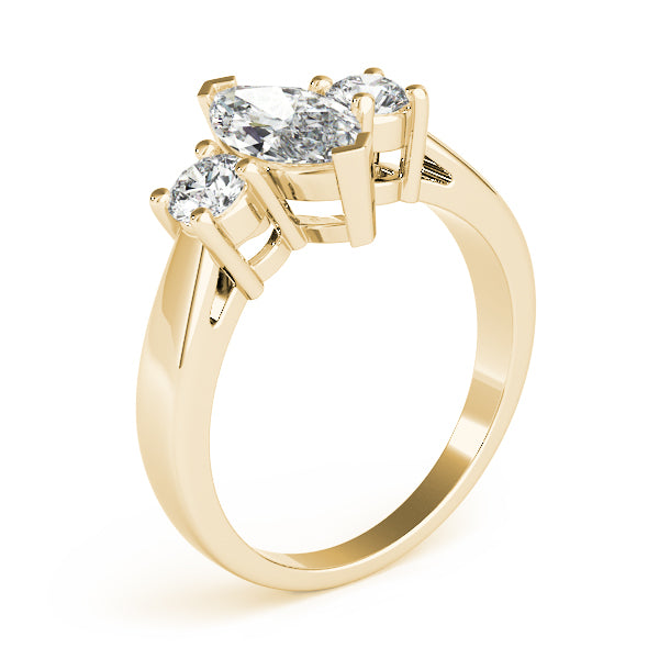 3-Stone Marquise Engagement Ring