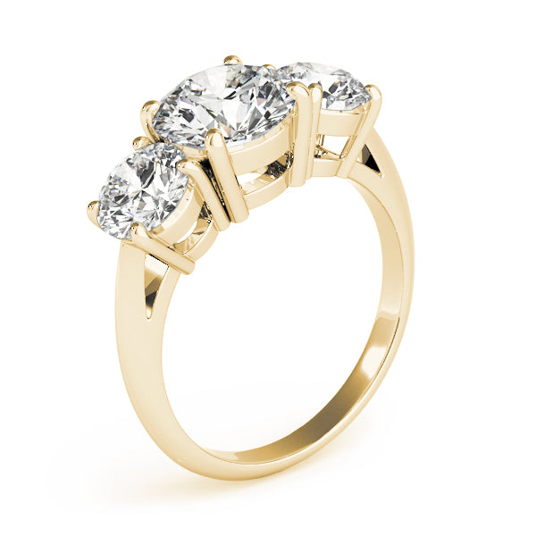 3-Stone Prong Set Engagement Ring
