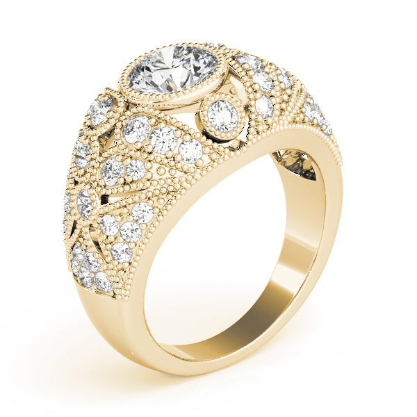 Antique Style Milgrain Engagement Ring