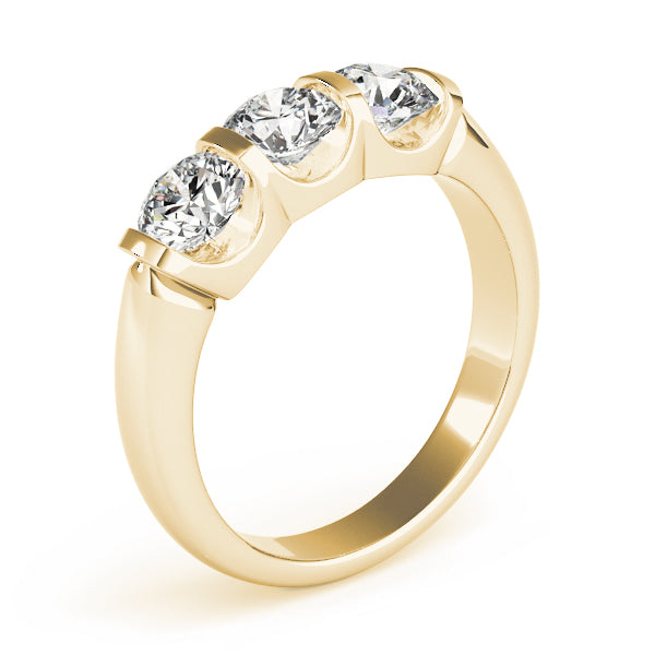 3-Stone U-Prong Engagement Ring