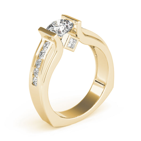 Single Row Channel Set Engagement Rings