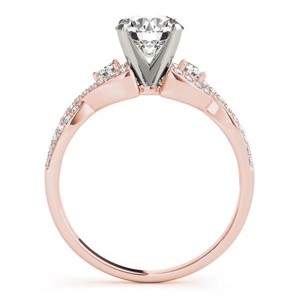 Bypass Multirow Twisted Engagement Ring