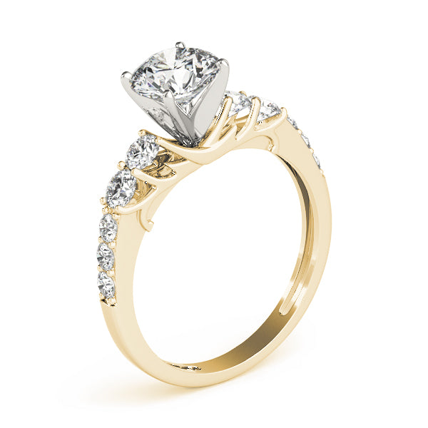 Single Row Prong Engagement Ring
