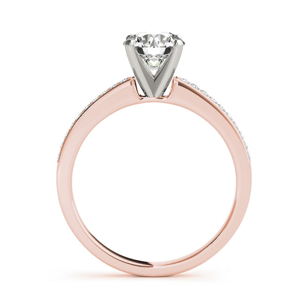 Single Row Channel Set Engagement Ring