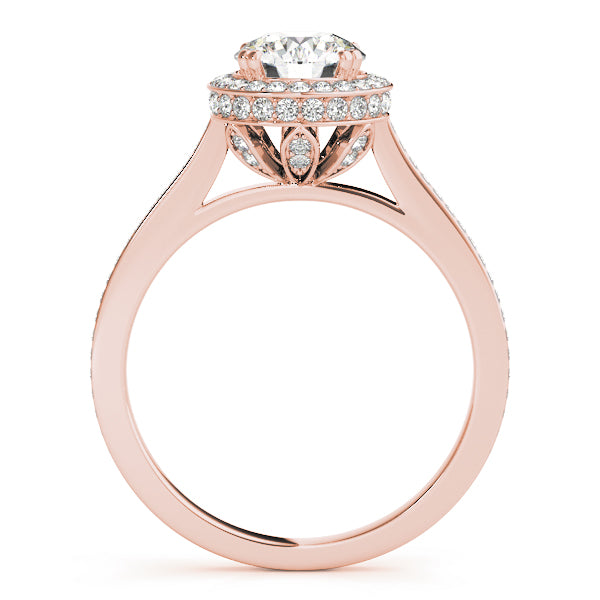 Single Row Bezel Set Engagement Ring