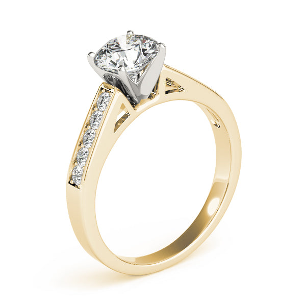 Single Row Prong in Channel Engagement Ring