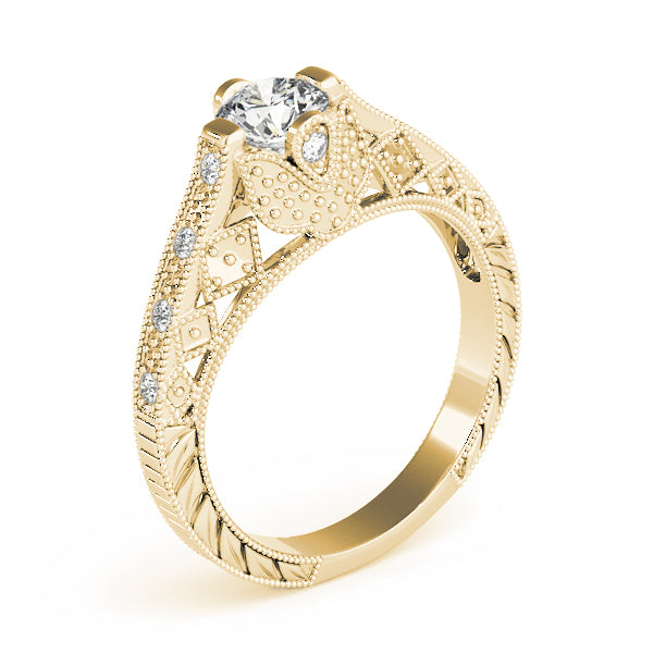 Antique Style Milgrain Engagement Rings