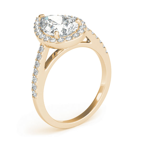 Pear Halo Engagement Ring