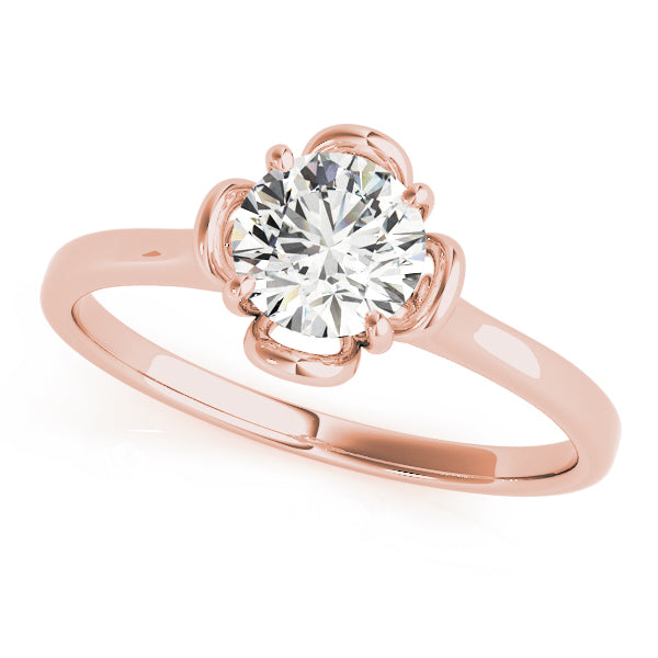 Solitaire Accented Cathedral Engagement Rings