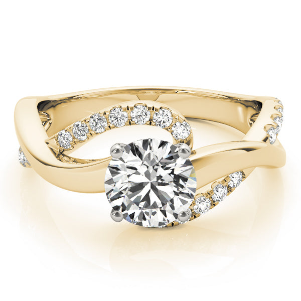 Twisting Bypass Engagement Ring