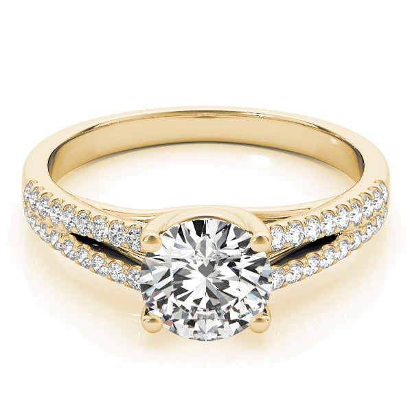 Solitaire Split Shank Engagement Ring