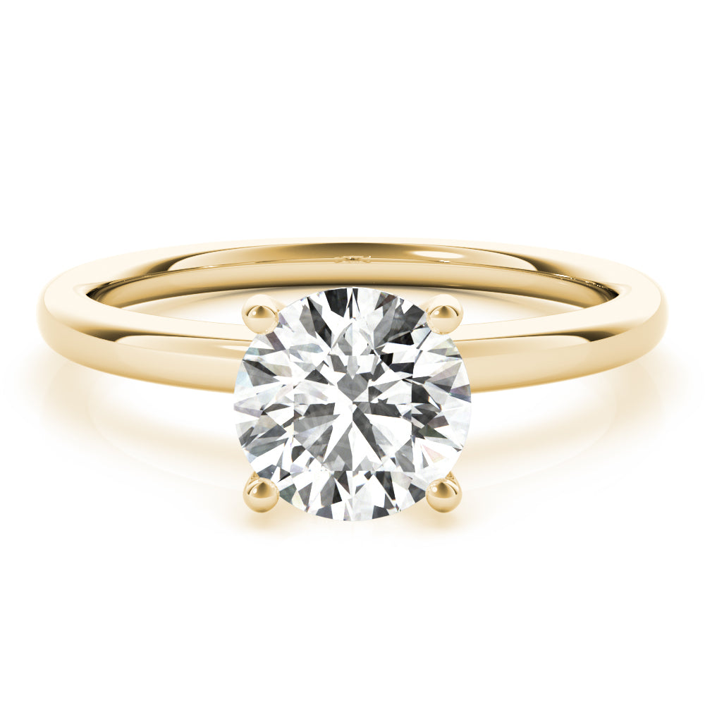 Round Hidden Halo Engagement Ring