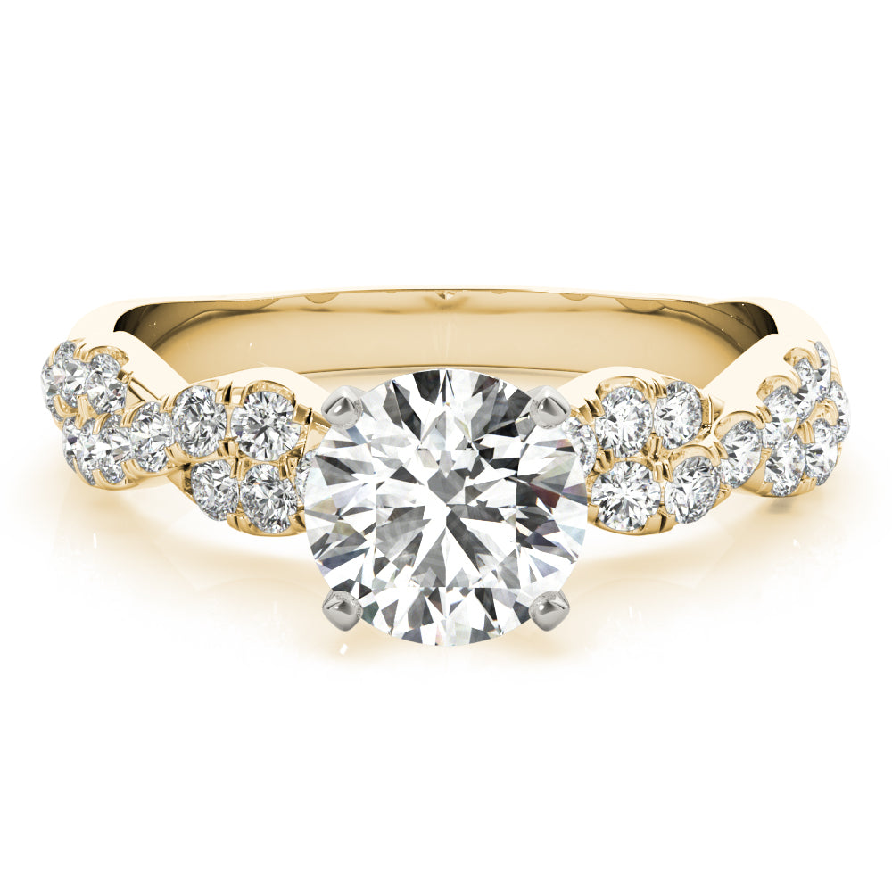 Solitaire Twisted Shank Engagement Ring