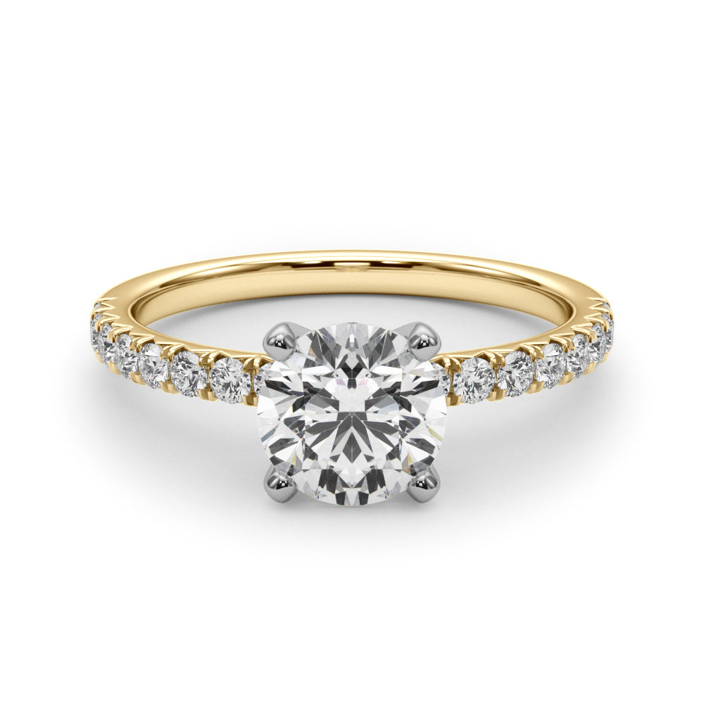 Accented Round Engagement Ring