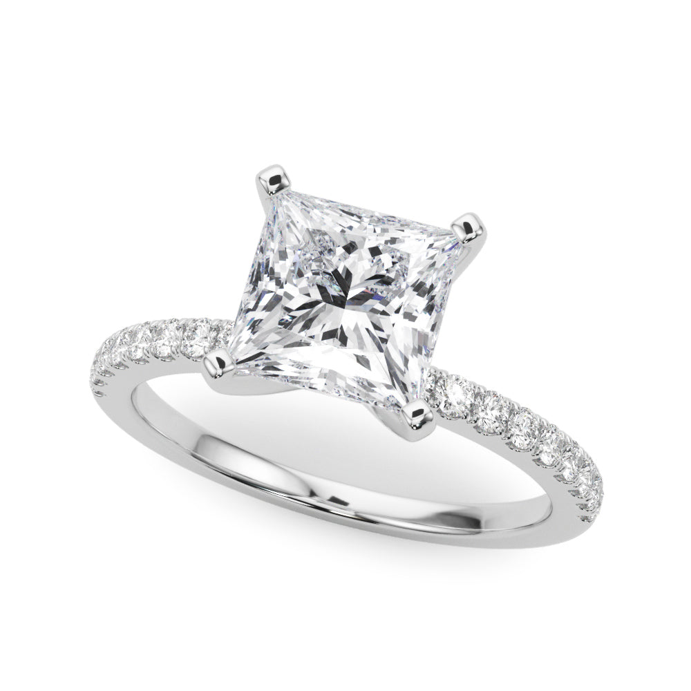 Single Row Engagement Ring