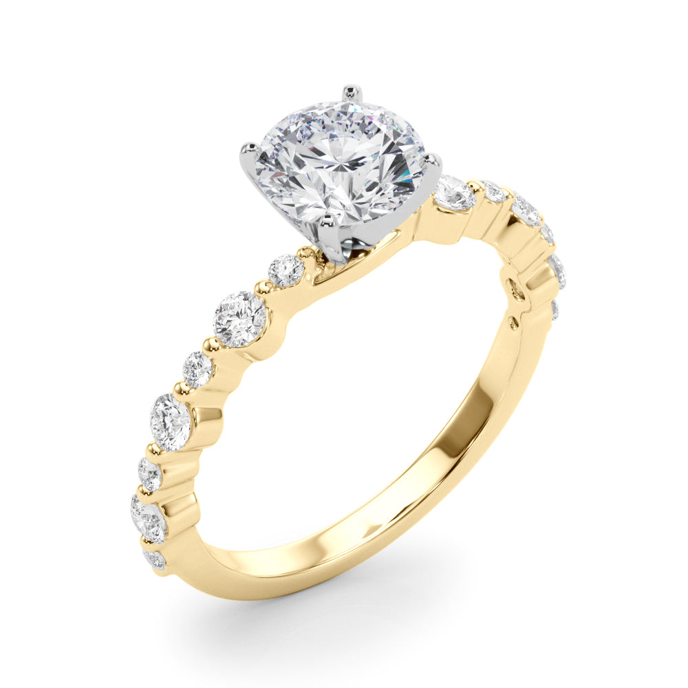 Single Shared Prong Engagement Ring